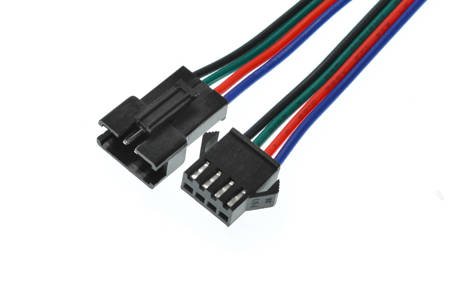 Connector 4-pin RGB LED strip - plug + socket