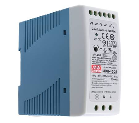 DIN rail power supply 24V 1.7A 40W MEAN WELL | MDR-40-24 