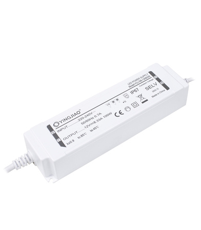 LED lighting power supply 12V 8.33A 100W waterproof IP67 YINGJIAO | YCL100-1208330