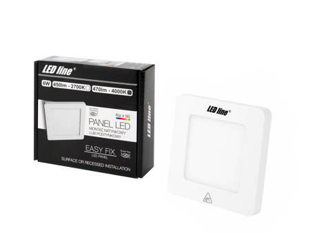 LED panel lamp Easy Fix square 6W 4000K 220-260V AC | 11x11cm
